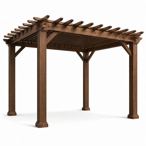 Pergola in Legno di Pino Marrone 300x300 cm