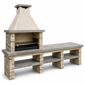 Barbecue in Pietra Naturale con Griglia Integrata