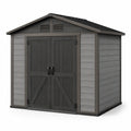 Capanno da giardino in plastica 255x255 cm grigio antracite
