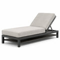 Lettino prendisole in alluminio con cuscino grigio 200x75 cm