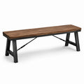 Panca in legno e metallo marrone